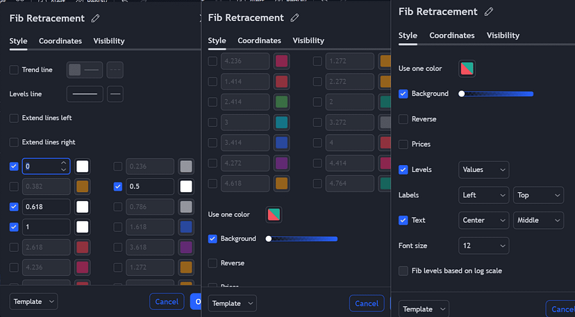 Fibonacci Settings